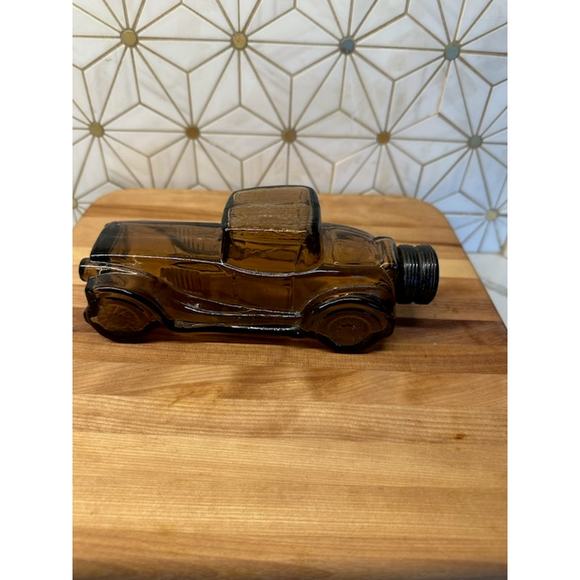 Vintage Avon Sterling Six Leather Aftershave Car Decanter | Amberโ Glass - Picture 5 of 6